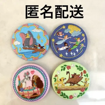 Biscuit Disney 자수 캔뱃지 4개 세트