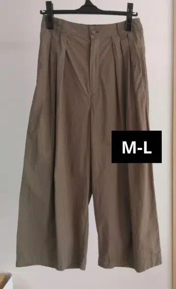 와이드 팬츠 카키 9호 코튼