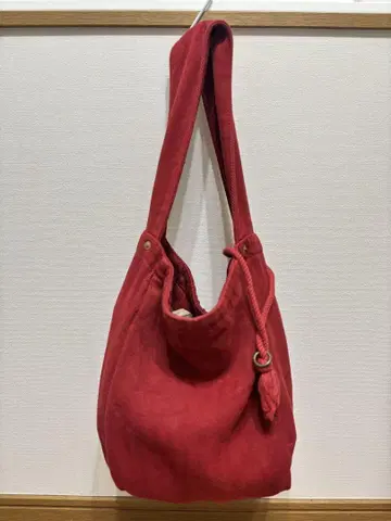 MARVELETS 마베레츠 헤링본 린넨 숄더백 빨간색