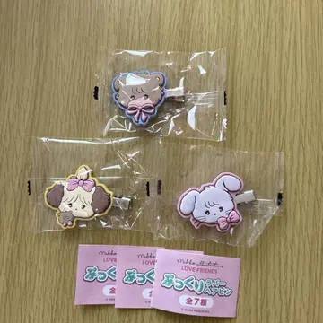 mikko characters 통통 러버 헤어핀 3개 세트