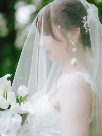 웨딩 베일 롱 펄