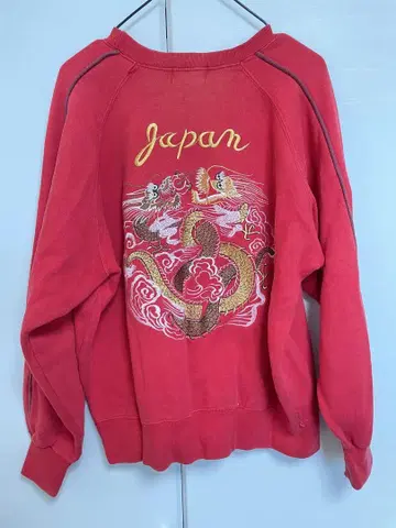[ 레어! ] JAPAN 자수 트레이닝복 맨투맨 [ 빨간색 ] 구제 의류