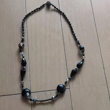 유리구슬 목걸이 마그넷식