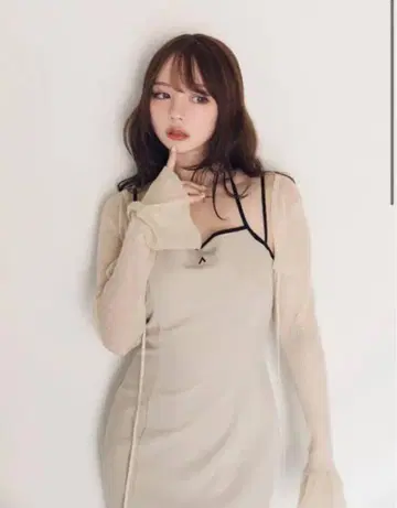 Andmary 쉬어 리본 가디건 앤드마리