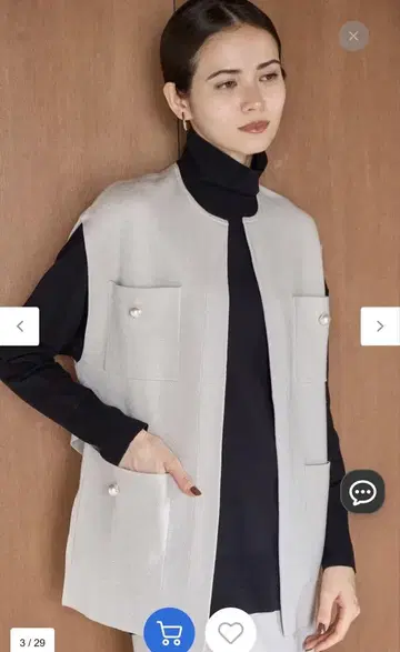 안피로 VERY 콜라보 니트 베스트 베스트 XL 베이지