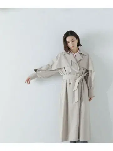 NATURAL BEAUTY BASIC 레이어 슬리브 트렌치코트