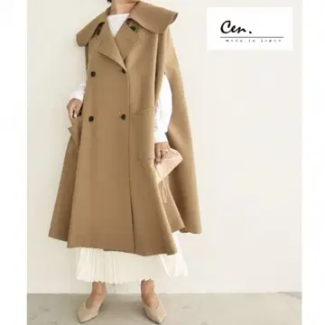 cen. 트렌치 판초 코트 베이지 yori 블루종