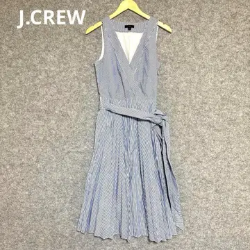 J.CREW 스트라이프 허리 리본 슬리브리스 원피스