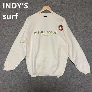 INDY'S surf 아이보리 프린트 크루넥 트레이닝복