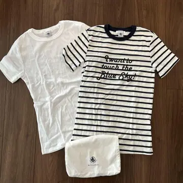 PETIT BATEAU 투모로우랜드 콜라보 T셔츠 2장 세트