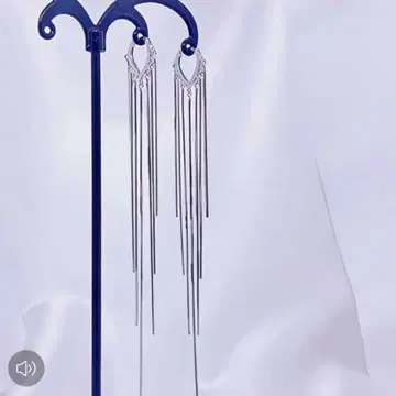 실버 프린지 귀걸이