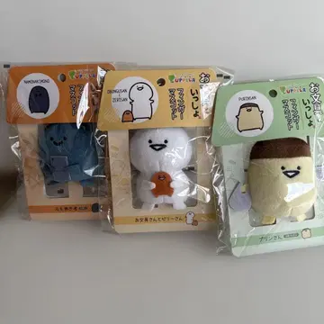 새상품 3개 문구와 함께 핑거 마스코트 이름 없는 자 오문구 씨 푸딩 씨