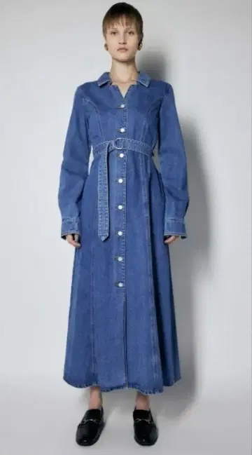 [ 한정 판매 ] 데님 원피스 moussy