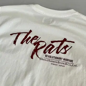 RATS 랏츠/The Rats TEE 화이트 x 크림슨/L 티셔츠
