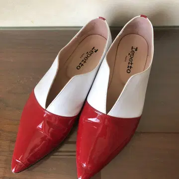 [레어] repetto 레페토 빨흰 투톤 CUIRVERITABLE