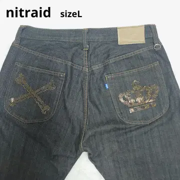 [ 고품질 ] 나이트레이드 nitraid 데님 블랙 큐빅 데님 L