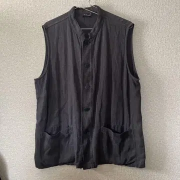90's agnes b linen coverall vest