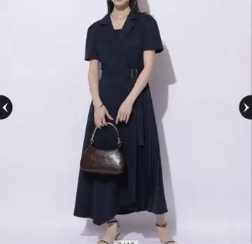 최종 가격 인하 Mystrada 랩 트렌치 원피스 네이비 M 사이즈