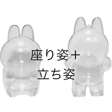 Lububu용 러브브 봉제 인형 보호 케이스 2세트 클리어 경질