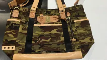 마스터피스 카모 패턴 토트백 캔버스 가죽