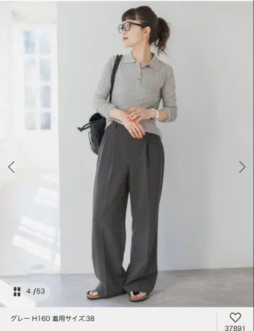 Spick&Span 더블 크로스 투 턱 팬츠