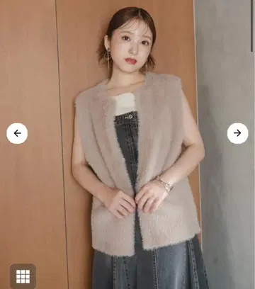 cohina 더블 페이스 페더 베스트