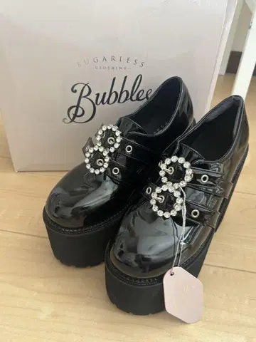 BUBBLES 더블 버클 통굽 신발 36 22.5cm~23.0cm