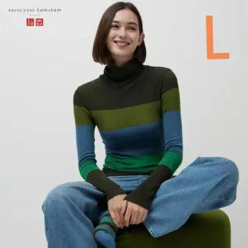 [ 유니클로 x 프린세스 탐탐 ] 히트텍 심리스 리브 터틀넥 T L