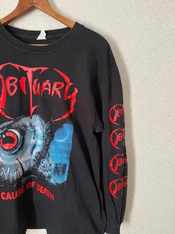 Obituary 데스 메탈 밴드 티셔츠 빈티지