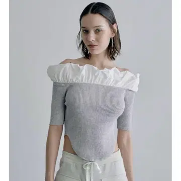 Rib Puffed Shoulder Mini Top SORIN