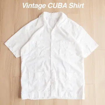 레어 빈티지 쿠바 셔츠 화이트 CUBA vintage