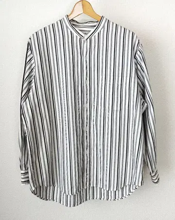 Steven Alan 슬라브 스트라이프 밴드 카라 셔츠