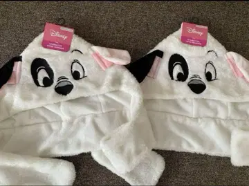 디즈니 101마리 강아지 후드 워머 모자 머플러 방한 페어