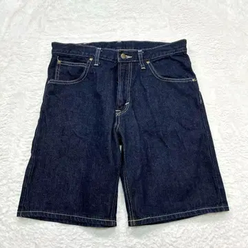 Lee 데님 하프 팬츠 캐주얼 면 100% 여름 로고 심플 시원한