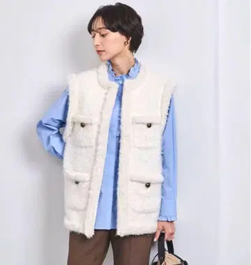 UNITED ARROWS 샤기 트위드 베스트