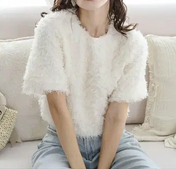 [ 완판템! ] L 사이즈 SUGAR BISKET 플라워 자카드 프린지