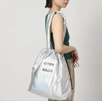 CITEN 퍼 복조리 토트 실버