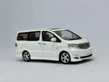 [ 초레어 ] 핫 웍스 1/64 스케일 도요타 알파드 2005 화이트