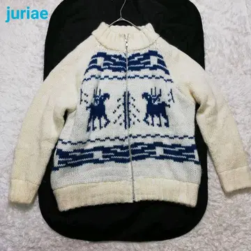 juriae 아우터 스웨터 니트 풀 집업 겨울 상품 두꺼운 원단