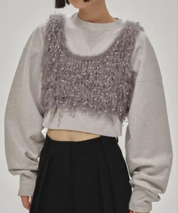 todayful Fringe Knit Bustier