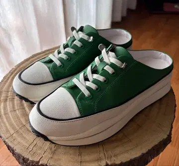 [ 가격 인하 ] 쓰리포타임 소가죽 통굽 슬립온 스니커즈