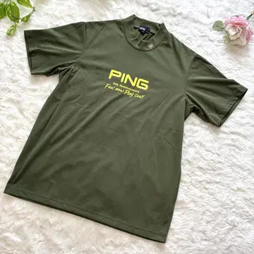 PING 핑 LL 모크넥 셔츠 카키 골프웨어 남성용