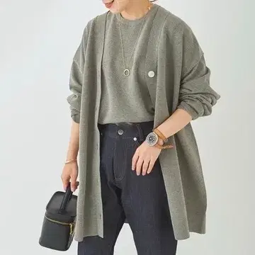 plage sweat 니트 가디건 베이지 플라주