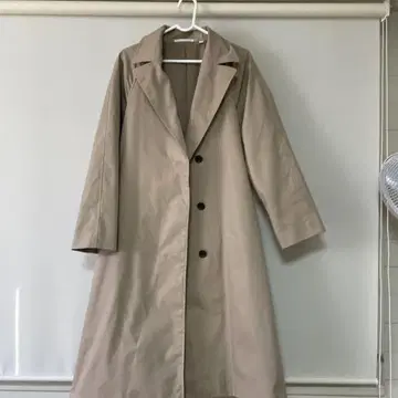 트렌치코트 UNIQLO 베이지 버튼 달린 롱 코트