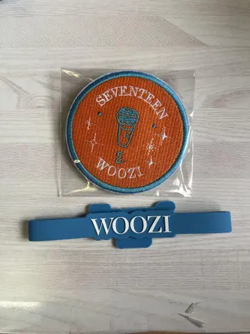 SEVENTEEN WOOZI 핀 배지, 고무 밴드 세트