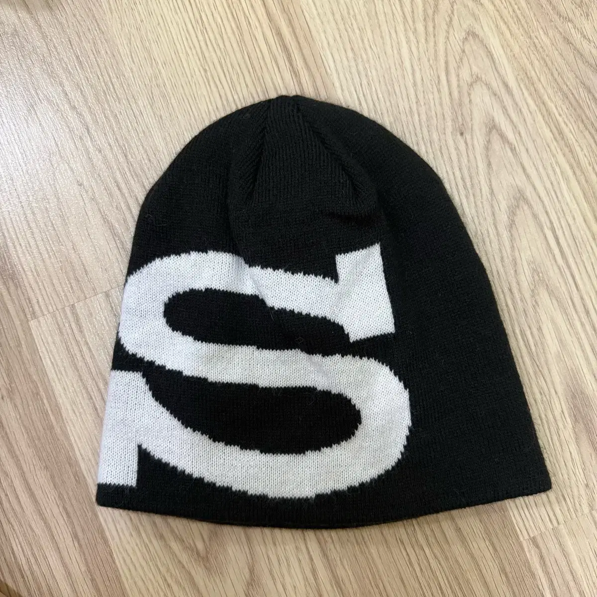 Stussy Big S Jacquard Skullcap Black Authentic | Bunjang Global
