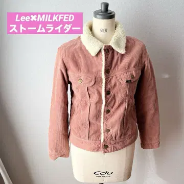 Lee MILKFED 스톰 라이더 핑크 보아 자켓 아메카지