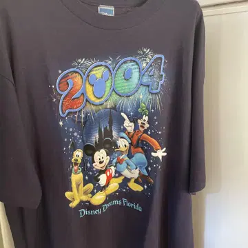 Disney 2004 티셔츠 다크 네이비