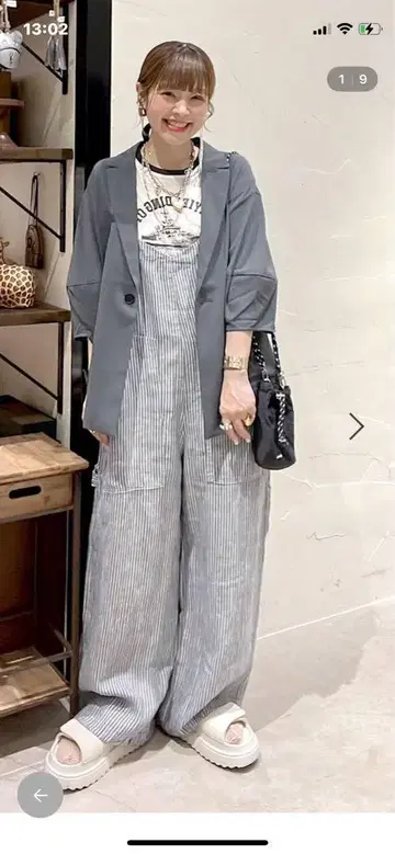 니코앤드 반팔 코쿤 자켓 그레이