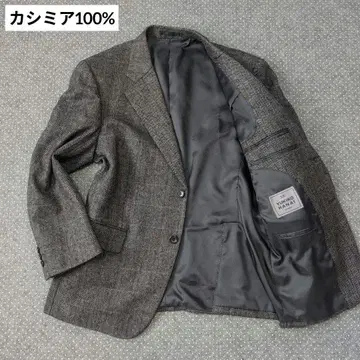 캐시미어 100% 테일러드 자켓 헤링본 BB3 새상품급